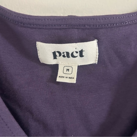 Pact Revive Wrap Front Midi Dress in Purple sz M - Picture 3 of 4
